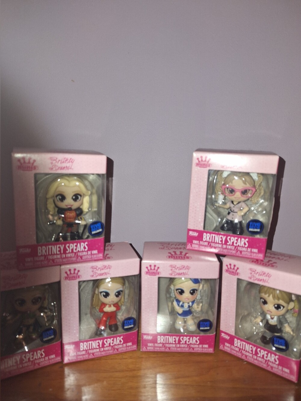 NWT Britney Spears Funko Vinyl Figures Set Of 6.